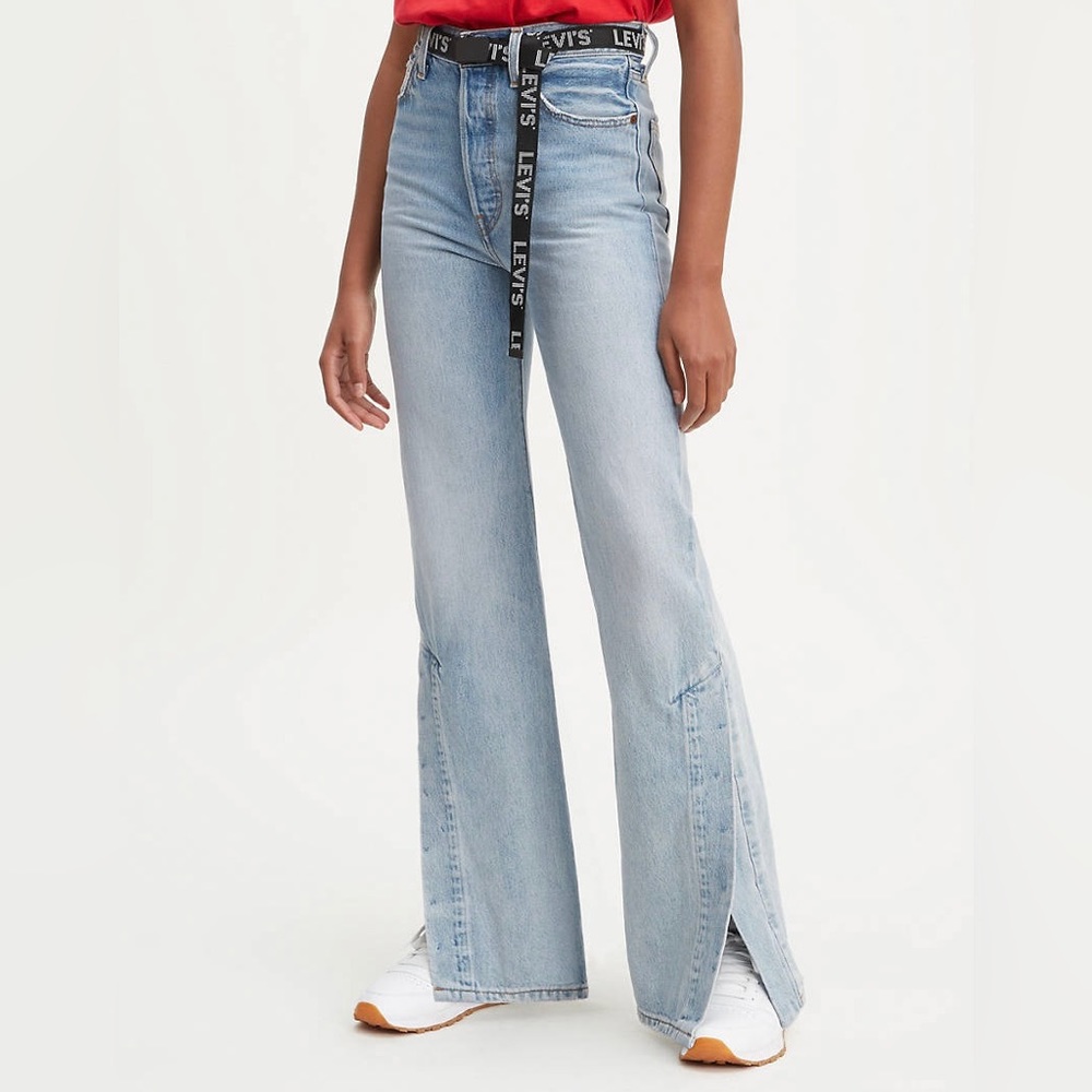 Levi Ribcage Split Flare Denim Jean